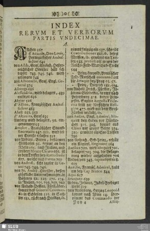 Index Rerum Et Verborum Partis Undecimae