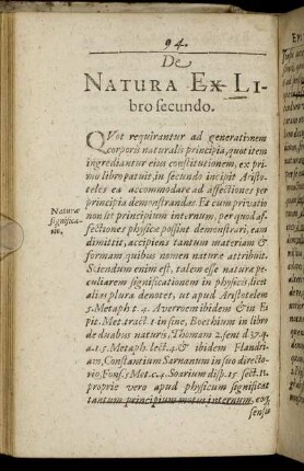 De Natura Ex Libro secundo.
