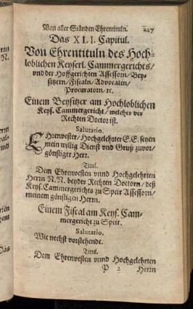 Das XLI. Capitul. - Das L. Capitul.