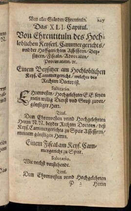 Das XLI. Capitul. - Das L. Capitul.