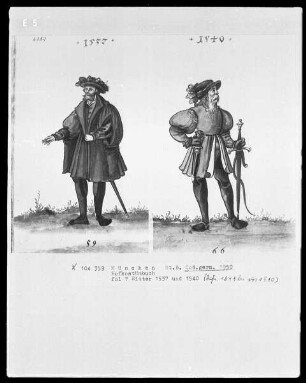 Hofkostümbuch der Herzoge Wilhelm 4. und Albert 5. von Bayern. Ritter in den Hoftrachten von 1509-1564 — Tracht von 1537