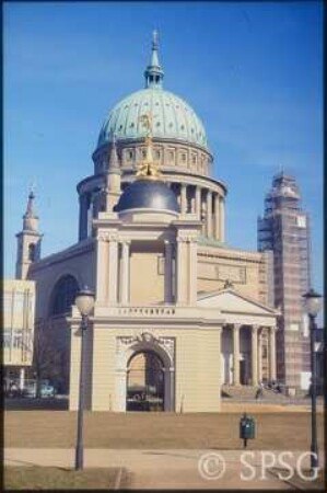Potsdam, Alter Markt, Fortunaportal und Nikolaikirche.