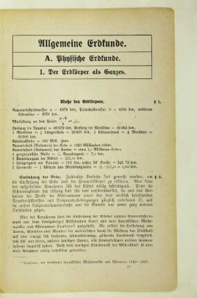 Allgemeine Erdkunde