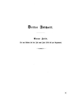 Dritter Abschnitt: Neue Zeit