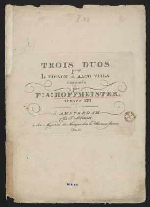 Trois duos pour le violon & alto viola, op. 13