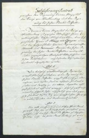 Salzvertrag zwischen Württemberg und dem Kanton St.Gallen für die Zeit vom 1. Jan. 1837 bis 31. Dez. 1848, 1836