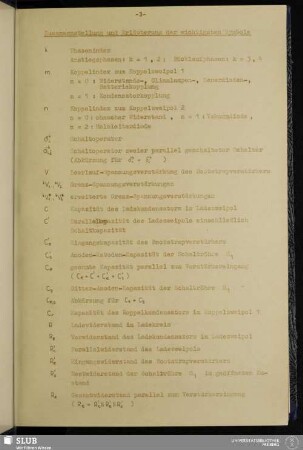 Zusammenstellung und Erläuterung der wichtigsten Symbole