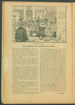 Eva moderna o la muchacha de oficina : Tipos de Londres