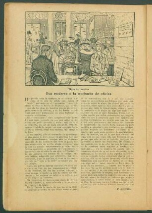 Eva moderna o la muchacha de oficina : Tipos de Londres