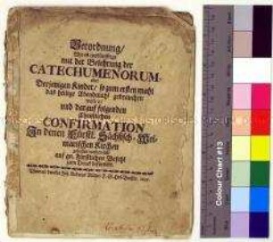 Verordnung von Wilhelm Ernst Herzog von Sachsen-Weimar betreffend die Einführung der christlichen Konfirmation