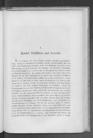 2. Handel, Schiffahrt und Gewerbe.