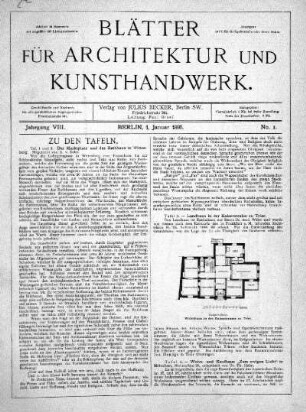 No. 1, 1. Januar 1895
