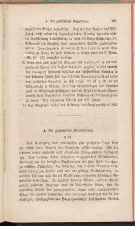 A. Die geschichtliche Entwickelung.