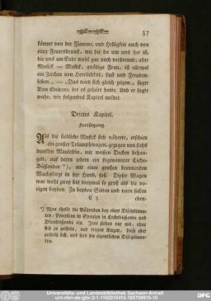 Drittes Kapitel. Fortsetzung.
