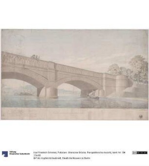 Potsdam. Glienicker Brücke. Perspektivische Ansicht