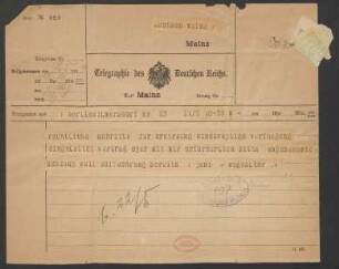 Brief an B. Schott's Söhne : 21.05.1919