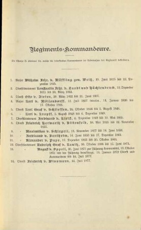 Regiments-Kommandeure