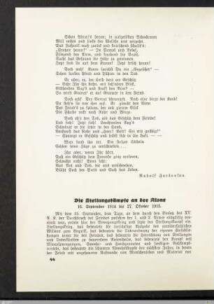 Die Stellungskämpfe an der Aisne
