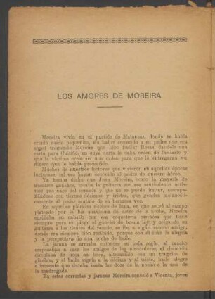 Los amores de Moreira