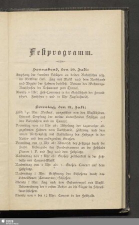 Festprogramm