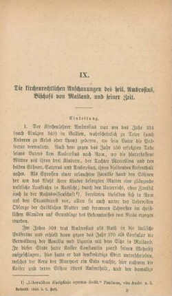 113-140 Die kirchenrechtlichen Anschauungen des heiligen Ambrosius, Bischofs von Mailand, und seiner Zeit