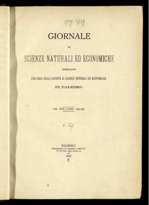 17: Giornale di scienze naturali ed economiche