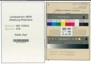 Entnazifizierung Karl Kiwitt , geb. 12.02.1885 (Arbeiter)