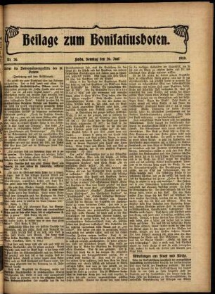 Zweite Ausgabe vom Sonntag, den 26. Juni 1910.