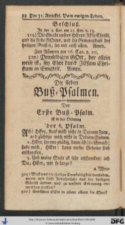 Die sieben Buß-Psalmen.