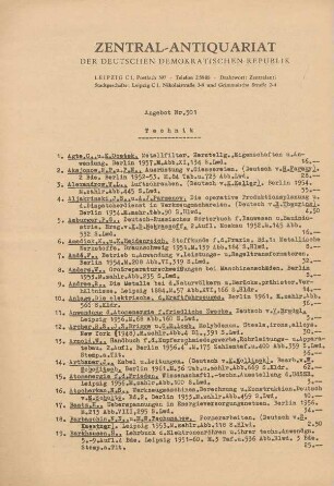 Nr. 501: Technik