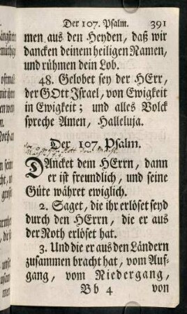 391-401, Der 107. Psalm. - Der 108. Psalm.