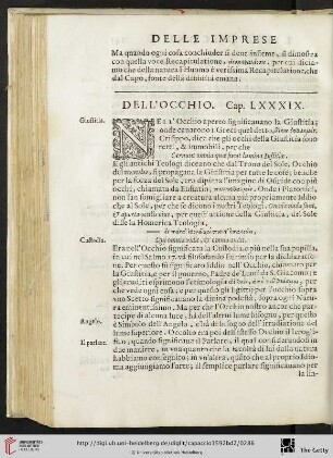Cap. LXXXIX. Dell'Occhio