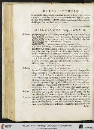 Cap. LXXXIX. Dell'Occhio