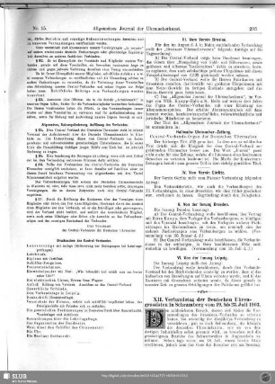 XII. Verbandstag der Deutschen Uhrengrossisten in Schramberg vom 19.-23.Juli 1903