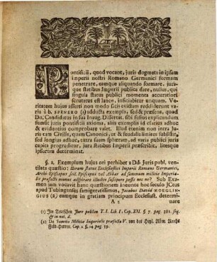Programma quo magnificum dominum Academiae rectorem ... ad inauguralem dissertationem De ecclesia sanguinem non sitiente, a ... Siegfried Coeso Aeminga ... pro iuribus in utroque iure summis, privilegiis ac honoribus doctoralibus rite obtinendis, ... invitat, insimulque de influxu doctrinae: Ecclesia non sitit sanguinem, in iure publ. Imp. Rom. German. disserit ... Christianus Nettelbladt