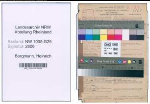 Entnazifizierung Heinrich Borgmann , geb. 09.09.1903 (Bahninspektor)