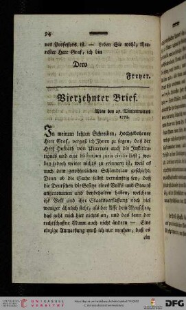 Vierzehnter Brief