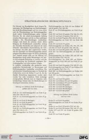 Stratigraphische Beobachtungen