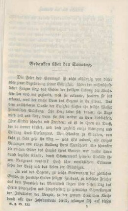 1-24 Gedanken über den Sonntag