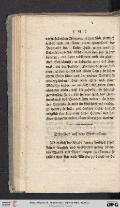 Schneider auf dem Gymnasium