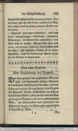 Das achte Kapitel. Von Entzündung des Magens