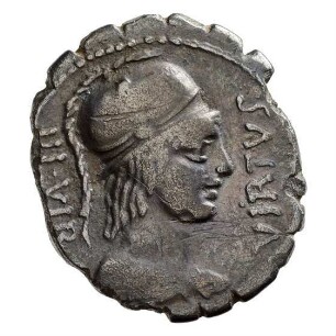 Münze, Denar (serratus), 71 v. Chr.