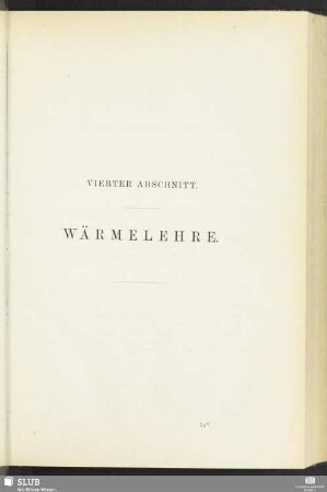 Vierter Abschnitt. Wärmelehre