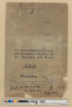 Osthilfe.- Statistiken: Bd. 3
