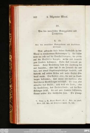 III. Von den moralischen Beweggründen und Triebfedern.