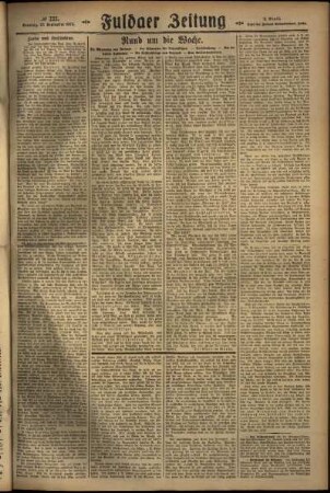 Zweite Ausgabe vom Sonntag, den 27. September 1925.