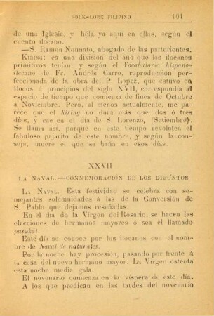 XXVII. La Naval. - Conmemoración de los difúntos