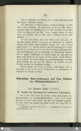 Chemische Untersuchungen auf dem Gebiete der Milchwirthschaft : IX.