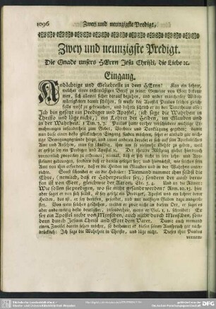 Zwey und neunzigste Predigt