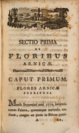 Nosocomii Civici Pazmanniani Annus Medicus Tertius Sive Observationum Circa Morbos Acutos Et Chronicos ... Factarum Pars ..., 5. Henrici Josephi Collin ... Arnicae, In Febribus Et Aliis Morbis Putridis Vires Sive Observationum Circa Morbos Acutos Et Chronicos Factarum. Pars Quinta